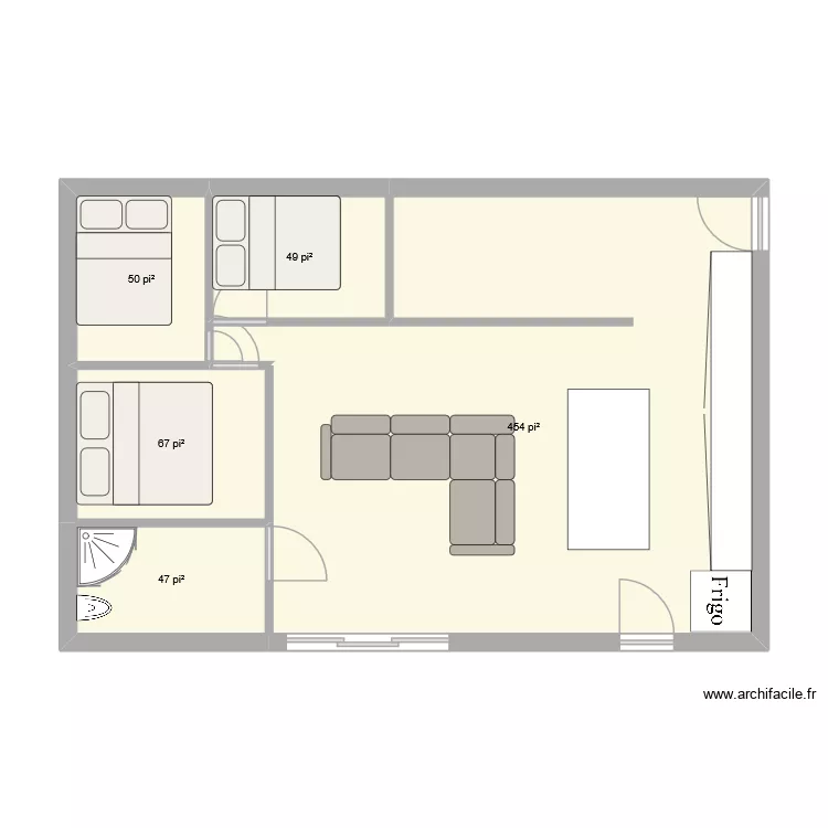 Chalet 2. Plan de 5 et 62 m² Chalet 2. Plan de 5 et 62 m²