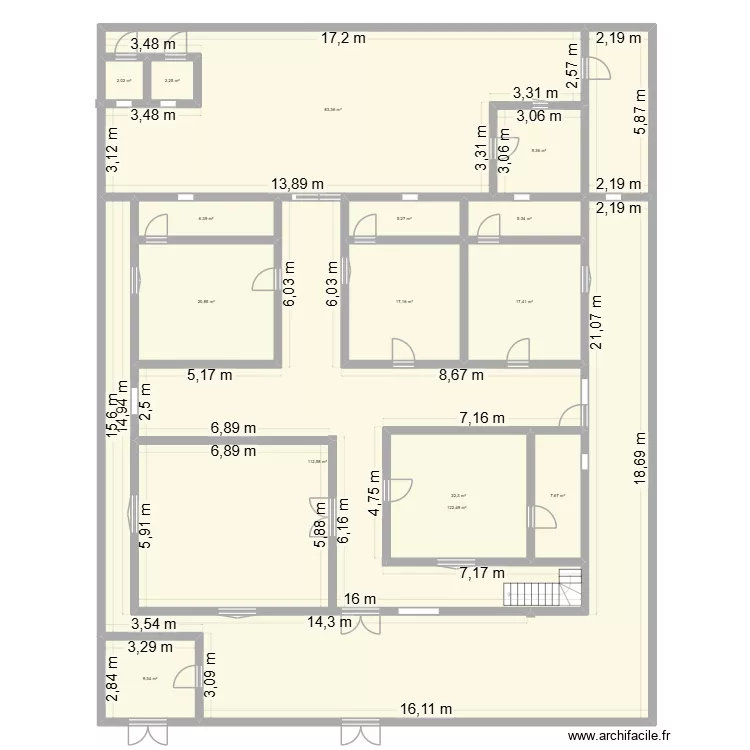 plan maison badiane. Plan de 15  et 444 m²