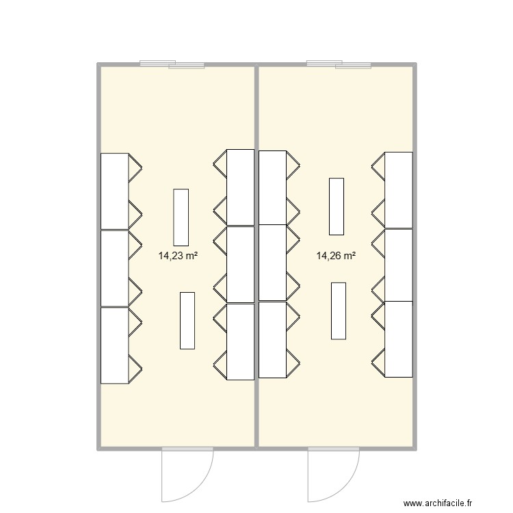 EIFFAGE CHANTIER ST ETIENNE. Plan de 2 pièces et 28 m2