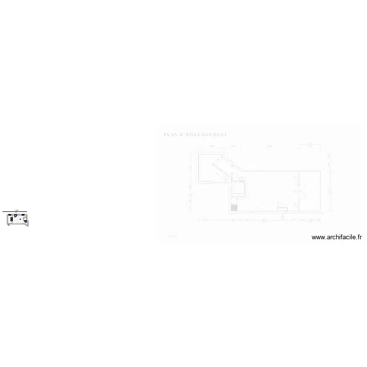 MAM - Plan Int&eacute;rieur - IMAGE. Plan de 3  et 38 m²