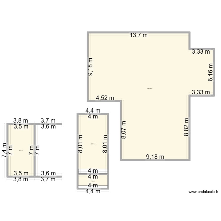 plan piscine. Plan de 4 pièces et 284 m2