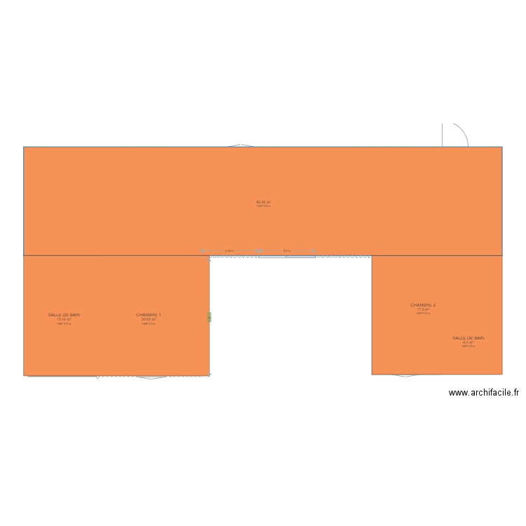 VILLA RIVIRE SALLE. Plan de 5 pièces et 144 m2