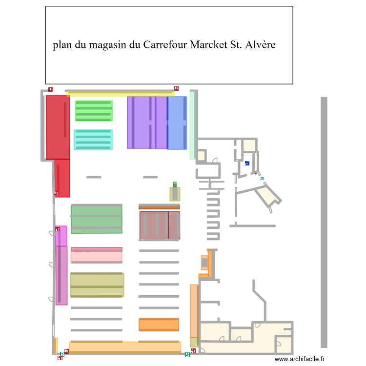 carrefour. Plan de 0 pièce et 0 m2