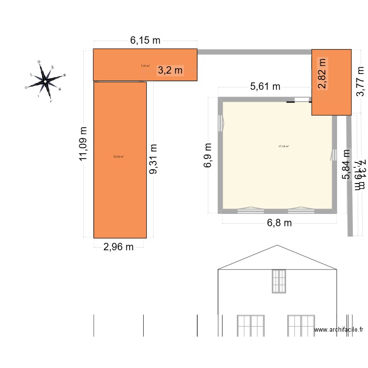 FOURAS PLAN MAISON. Plan de 4 pièces et 121 m2