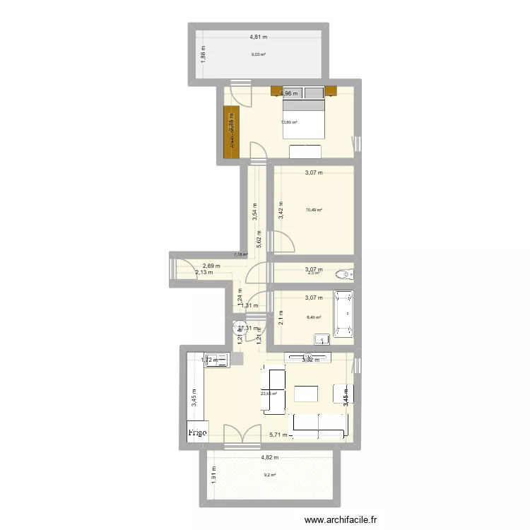 mustafa senem. Plan de 8  et 82 m²