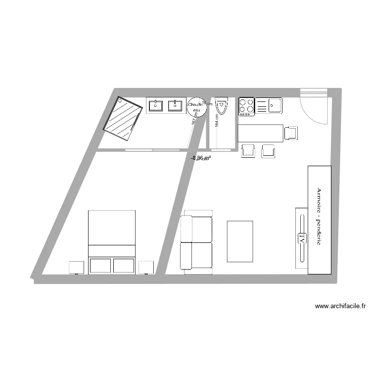 studio. Plan de studio. Plan de
