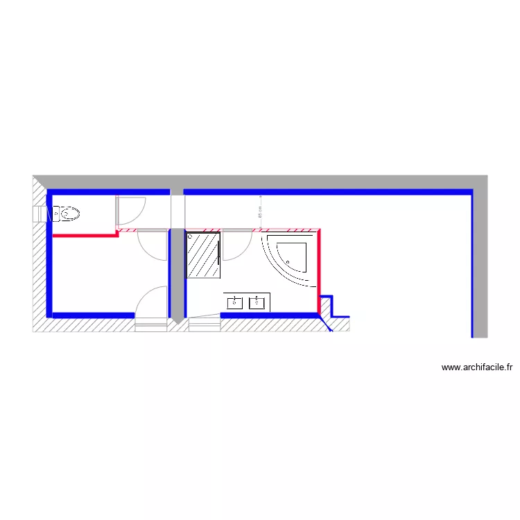 salle de bain projet. Plan de salle de bain projet. Plan de