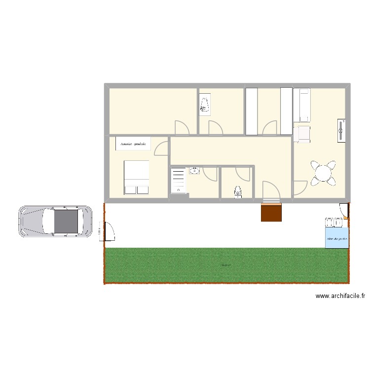 CLEM / EMSSR / VIGN. Plan de 7 pièces et 76 m2