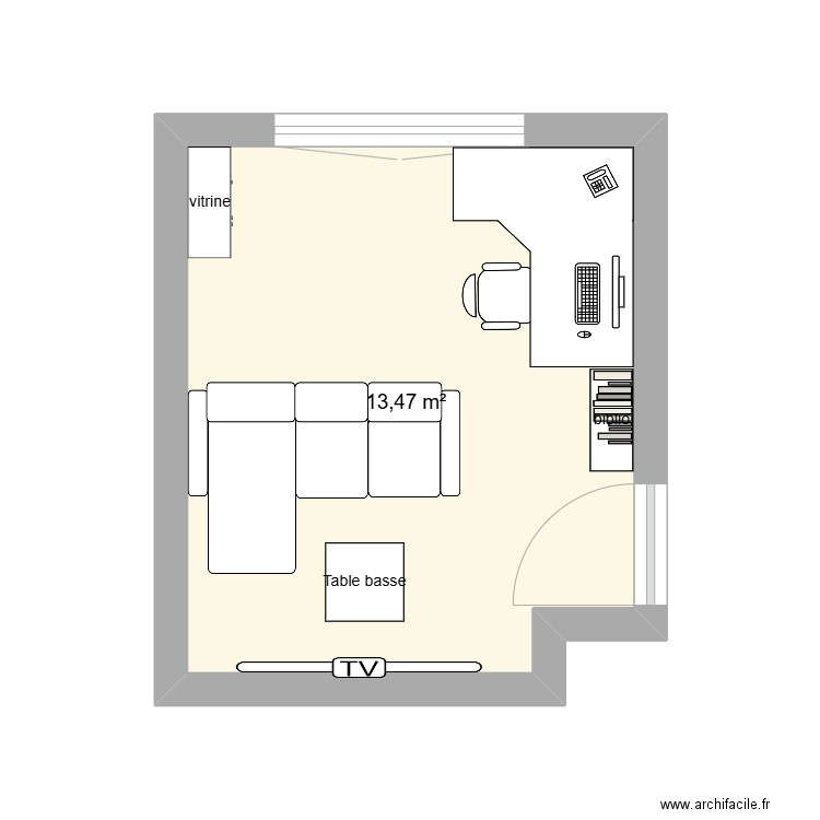Pièce gamer. Plan de 0 pièce et 0 m2