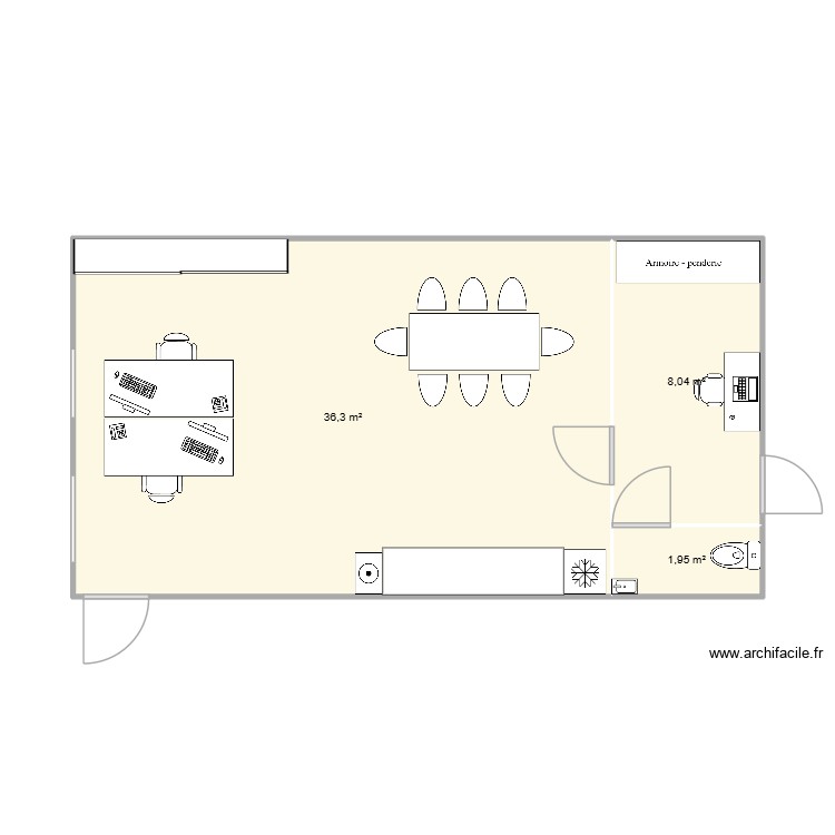 Bureau essai 2. Plan de 0 pièce et 0 m2