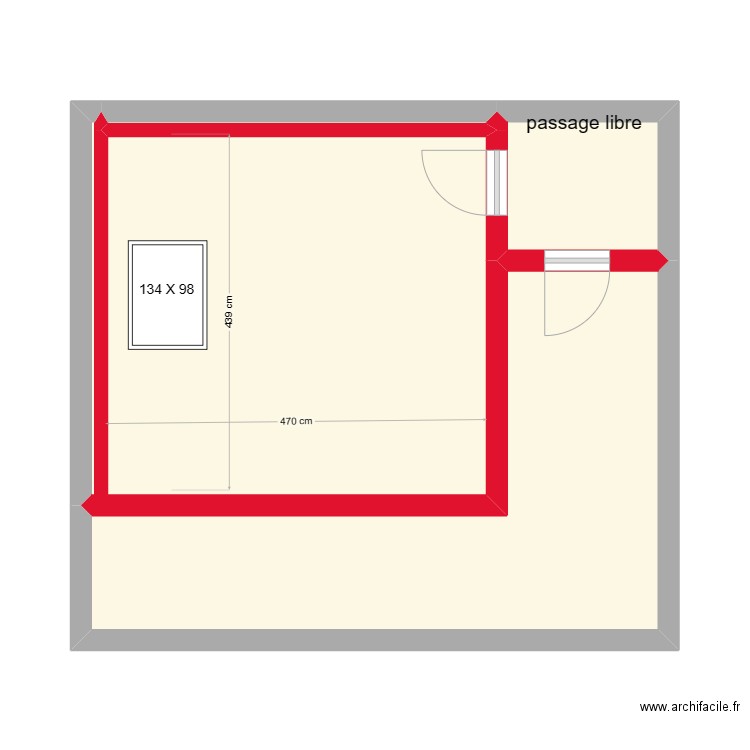 PROULT. Plan de 4 pièces et 40 m2