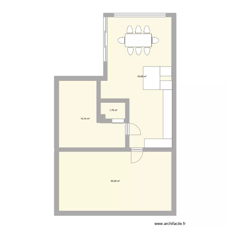 Maison modif 2 + annexe. Plan de 4  et 80 m²