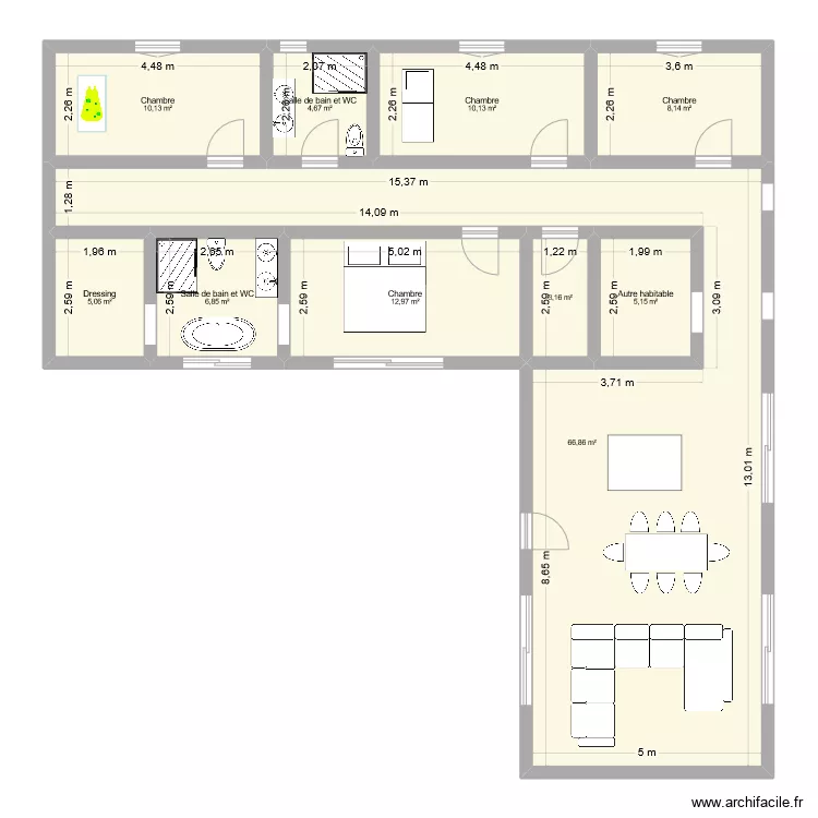 Casa 2. Plan de 