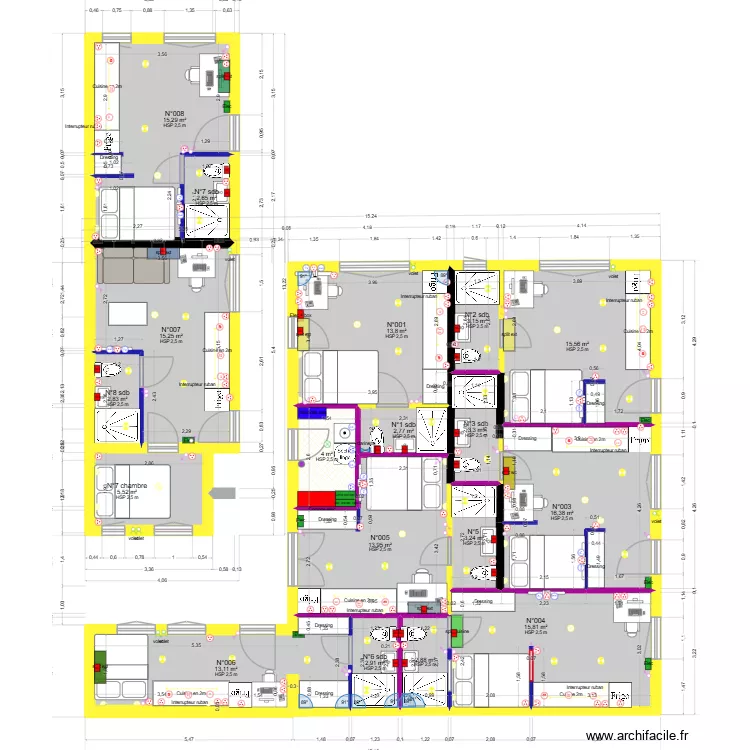 Saint-agne RDC elec int. Plan de 18 Pièces et 152 m²