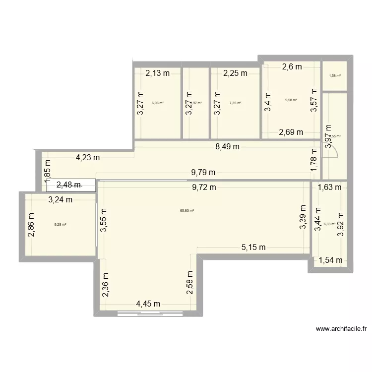 PLAN B. Plan de 9  et 115 m²