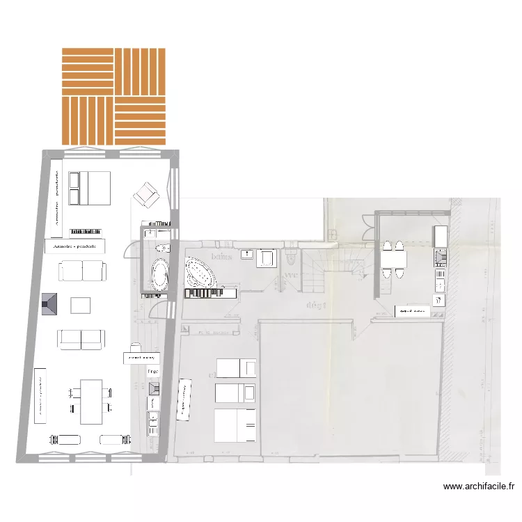 Loft sur garage v 5. Plan de 