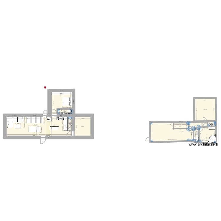 maison. Plan de 9 pièces et 158 m2