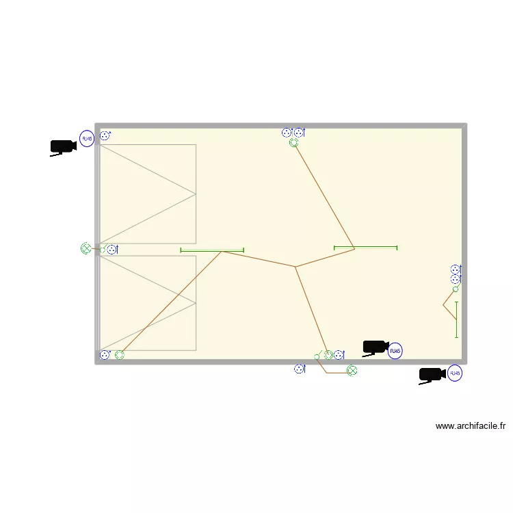 Garage 2 alar. Plan de 