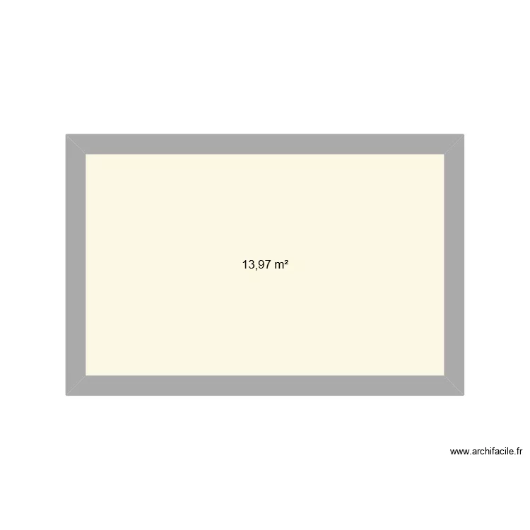 chambre. Plan de 1  et 14 m²