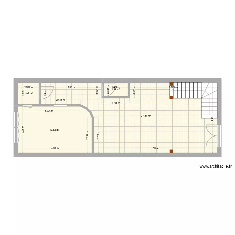 Maison carrières. Plan de 4 Pièces et 55 m² Maison carrières. Plan de 4 Pièces et 55 m²