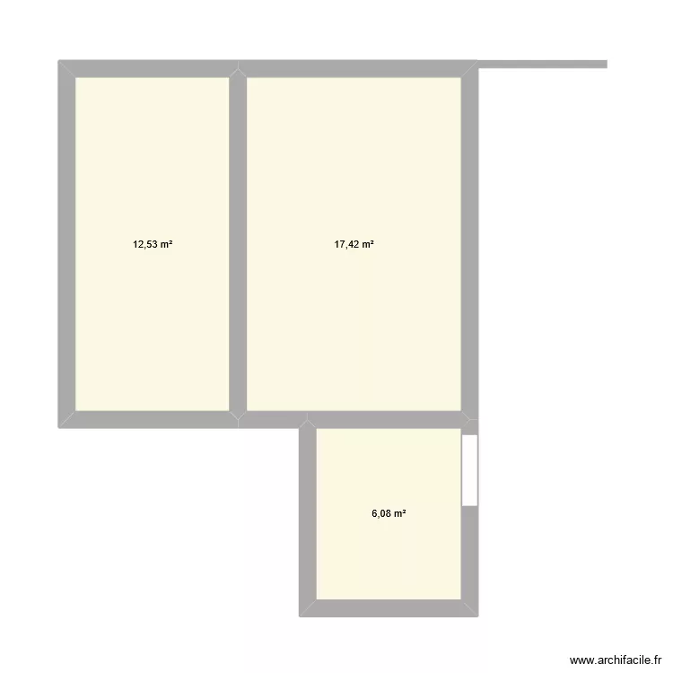 M&eacute;lice. Plan de 3  et 36 m²