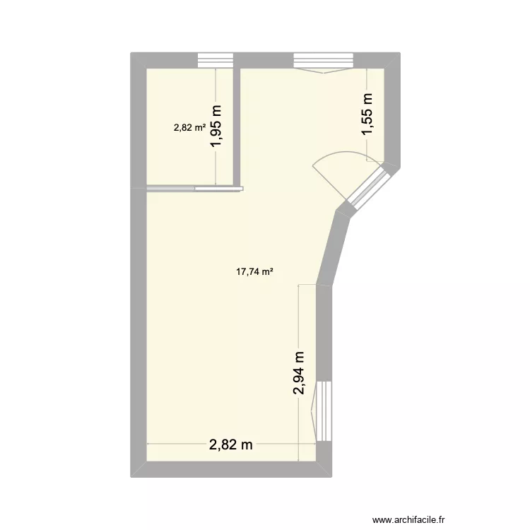 Diderot 2. Plan de 2  et 21 m²