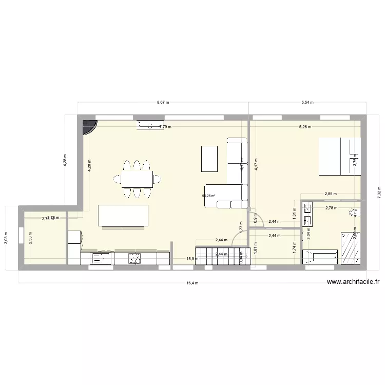 MAISON EMILIE. Plan de 1 et 95 m² MAISON EMILIE. Plan de 1 et 95 m²