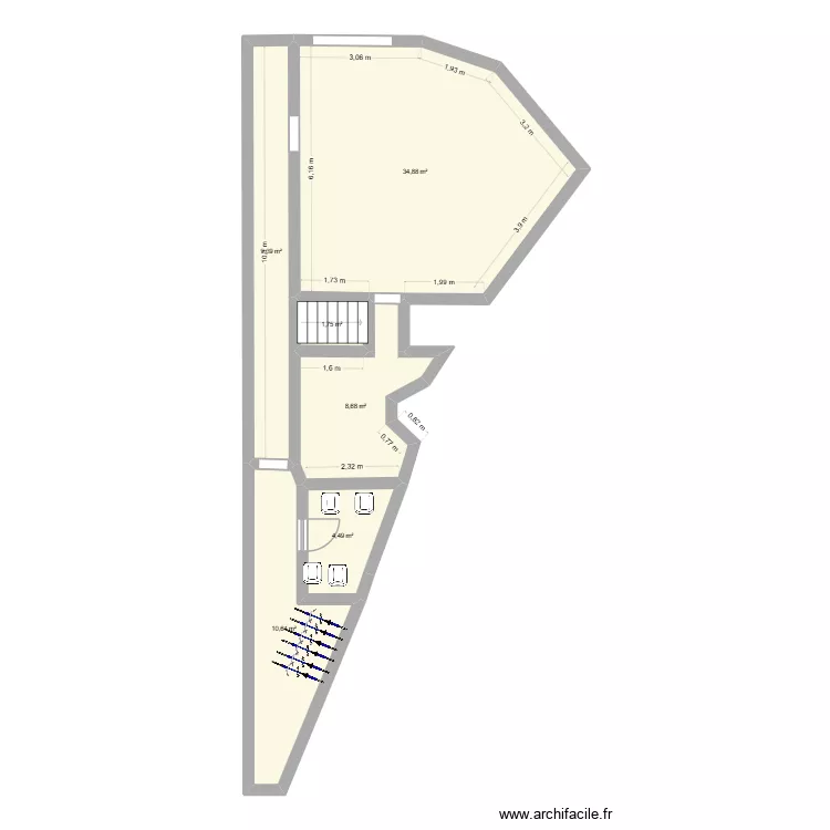 RDC Maison Roubaix FINALE. Plan de 6  et 70 m²