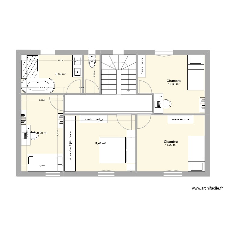 etageP2. Plan de 0 pièce et 0 m2