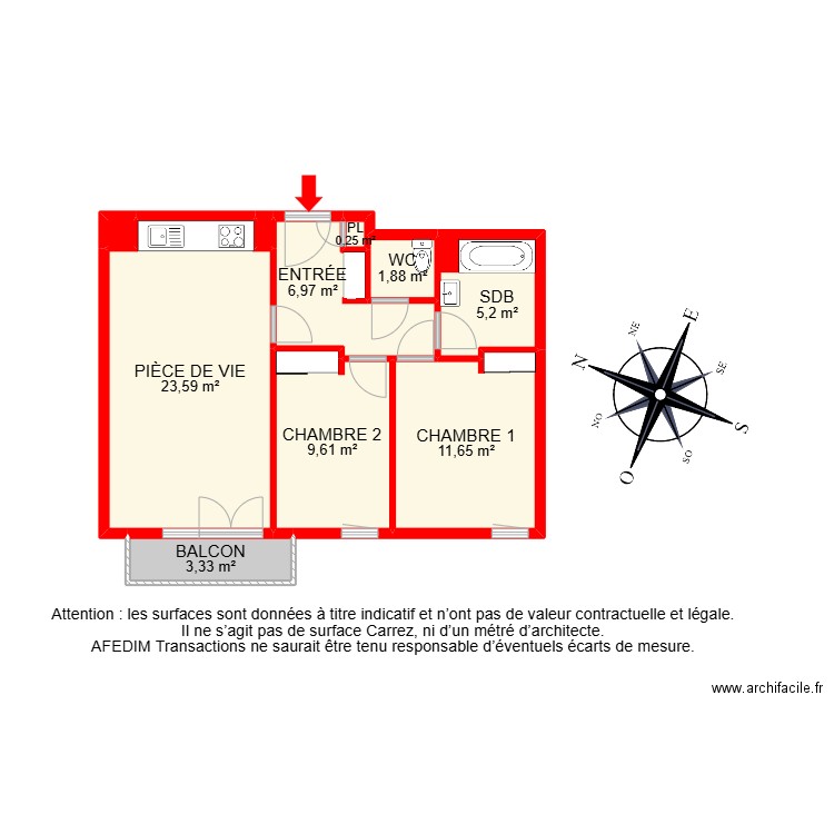 BI 20708. Plan de 12 pièces et 91 m2