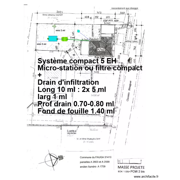 Boujilali syst&egrave;me compact. Plan de 