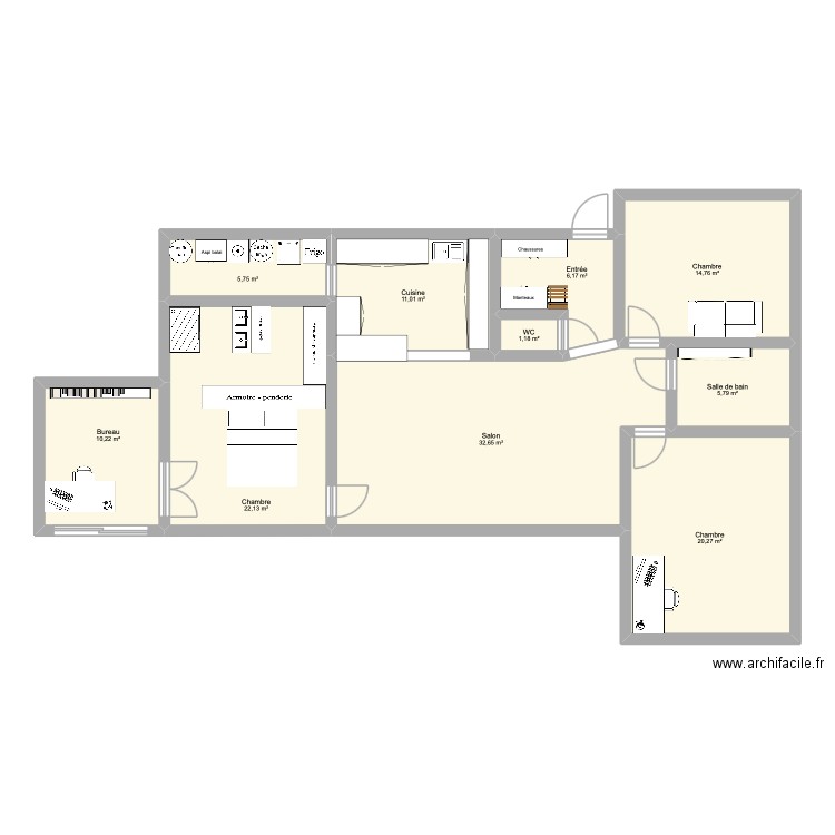 Maison St Sav3. Plan de 10 pièces et 130 m2