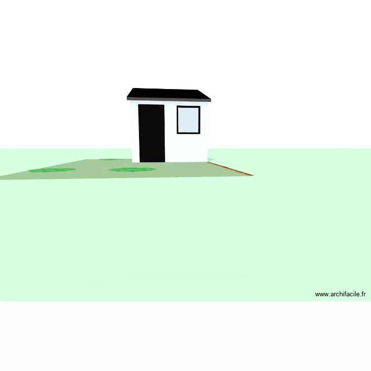 Abri de jardin. Plan de 1  et 5 m²