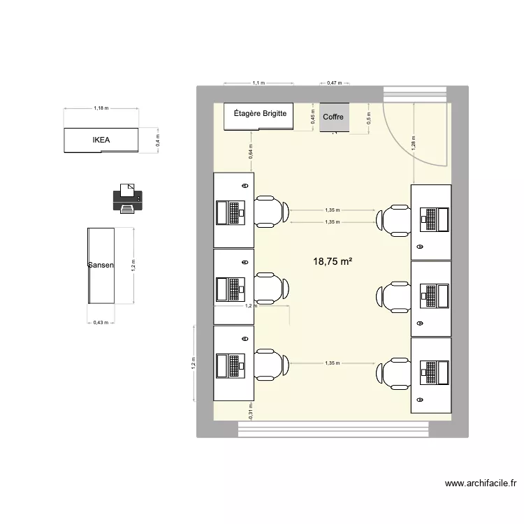 coworking_V1. Plan de 1 et 19 m² coworking_V1. Plan de 1 et 19 m²