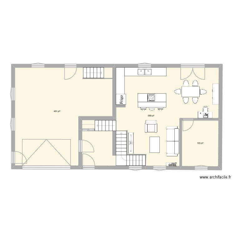 FG-34A. Plan de 3 pièces et 111 m2