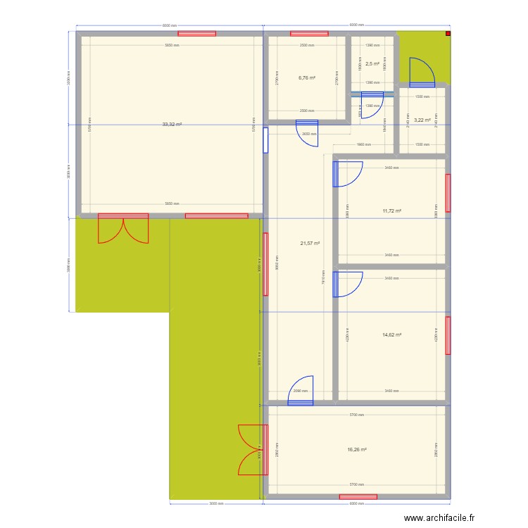 Жанна 7м. Plan de 10 pièces et 146 m2
