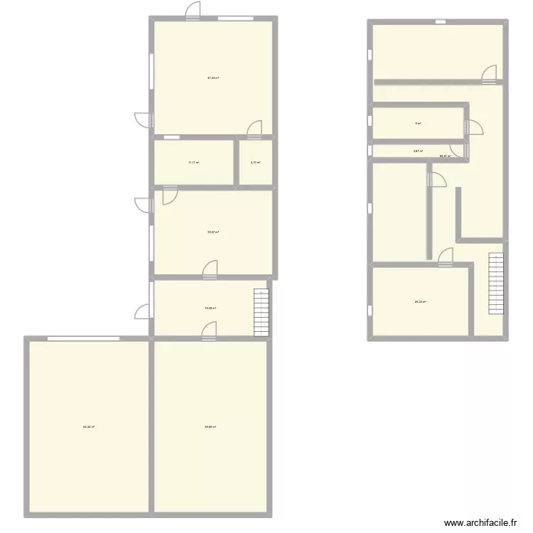 restau. Plan de 11  et 342 m²