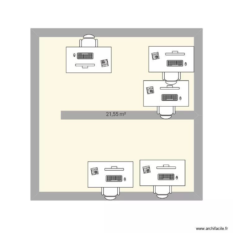 Sips. Plan de 1  et 22 m²