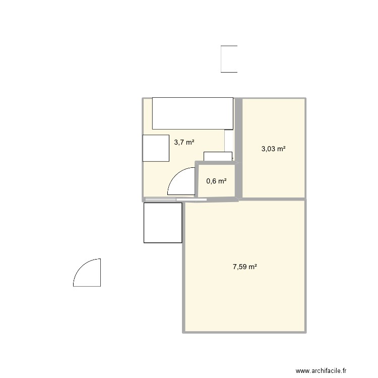 Vtest. Plan de 4 pièces et 15 m2