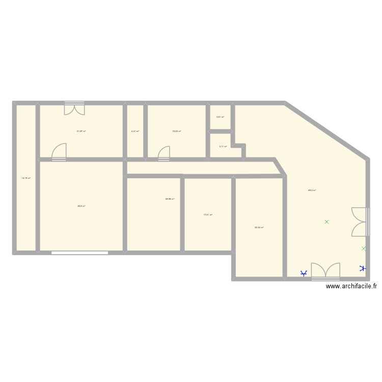Alexandre. Plan de 11 pièces et 236 m2