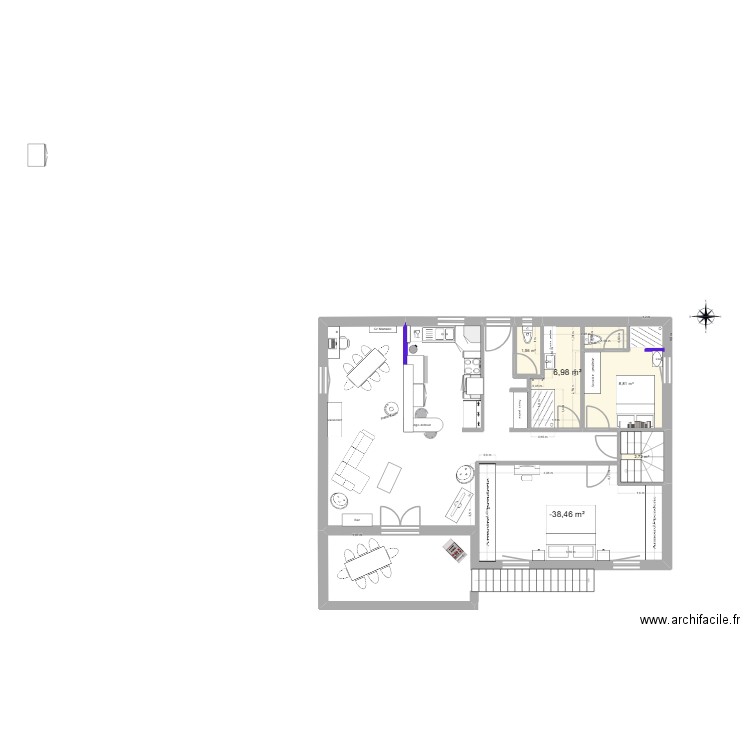 Camaju_006. Plan de 5 pièces et 41 m2