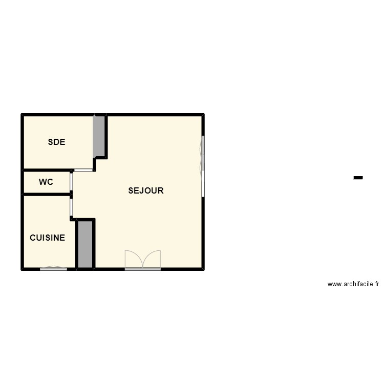 gelineau. Plan de 6 pièces et 54 m2