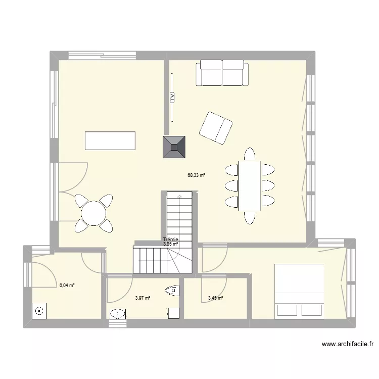 PROJET ASE. Plan de 5  et 90 m²