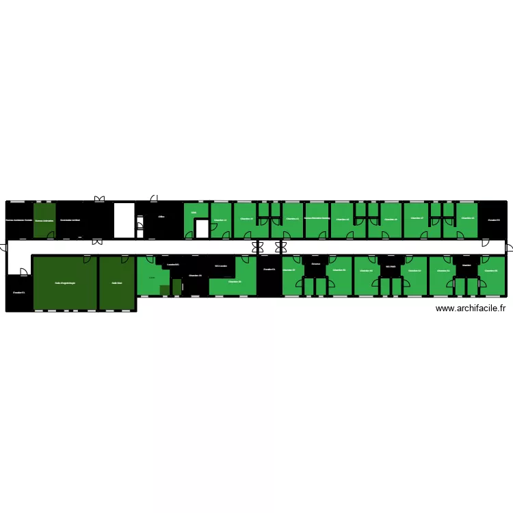 Rez de chauss&eacute;e chassis. Plan de 