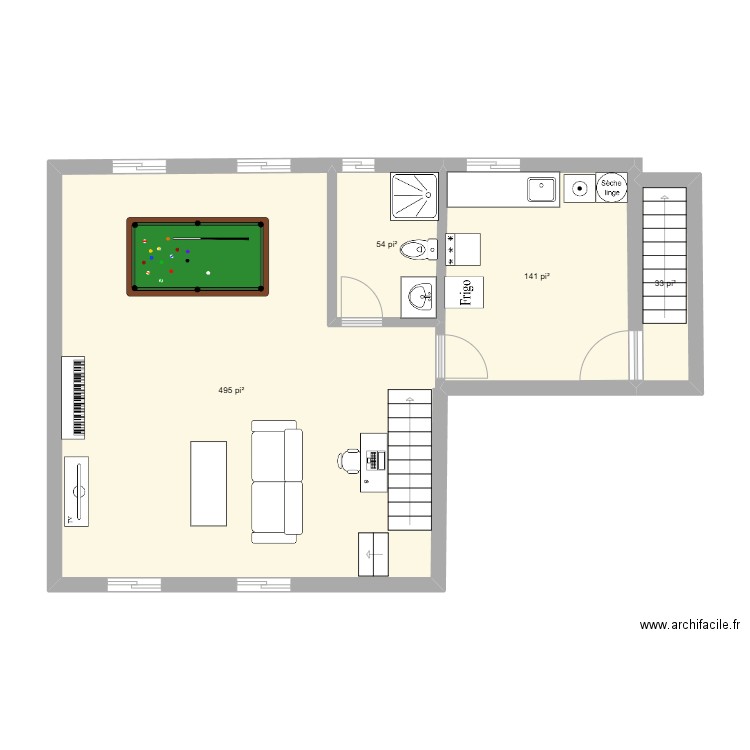 FG-19C. Plan de 4 pièces et 67 m2