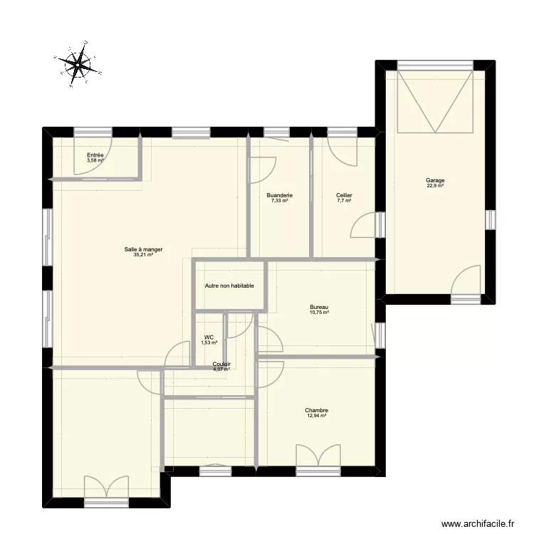 Version d&eacute;finitive. Plan de 11  et 130 m²