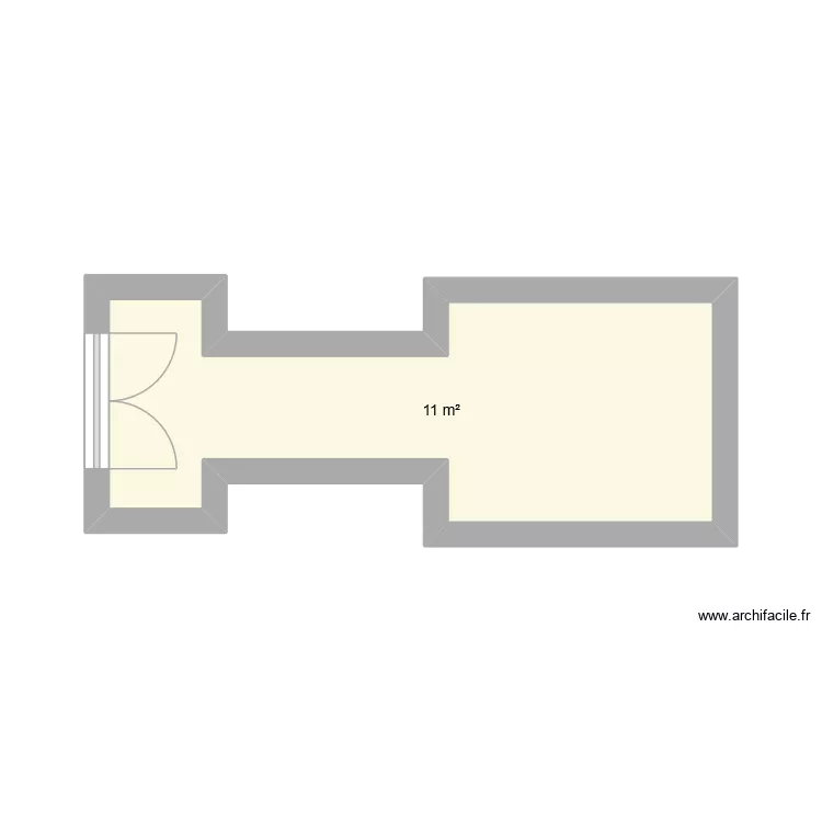 ferme. Plan de 1  et 11 m²