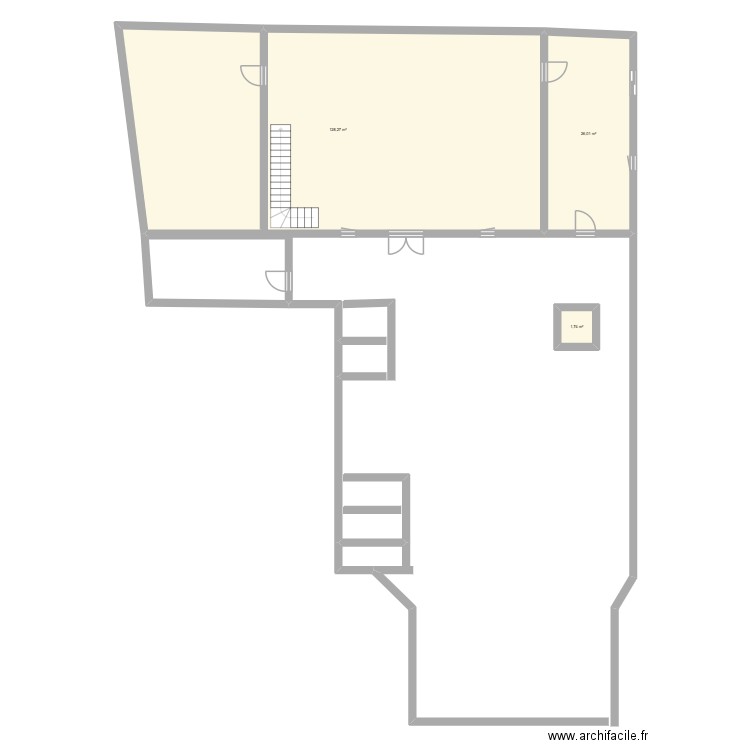 cemze. Plan de 3 pièces et 156 m2