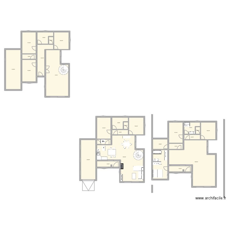 PLAN RDC. Plan de 28 pièces et 360 m2