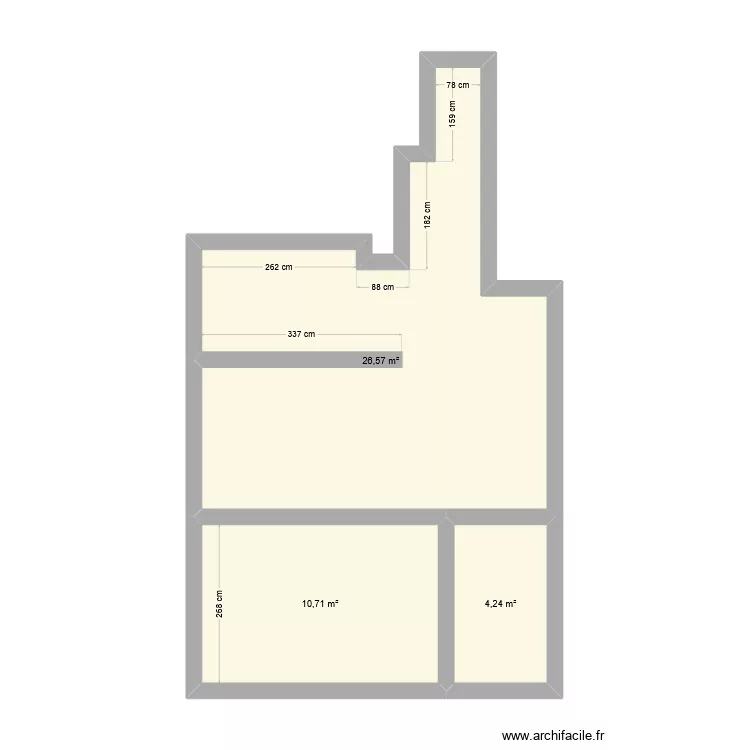 appart. Plan de 3  et 42 m²